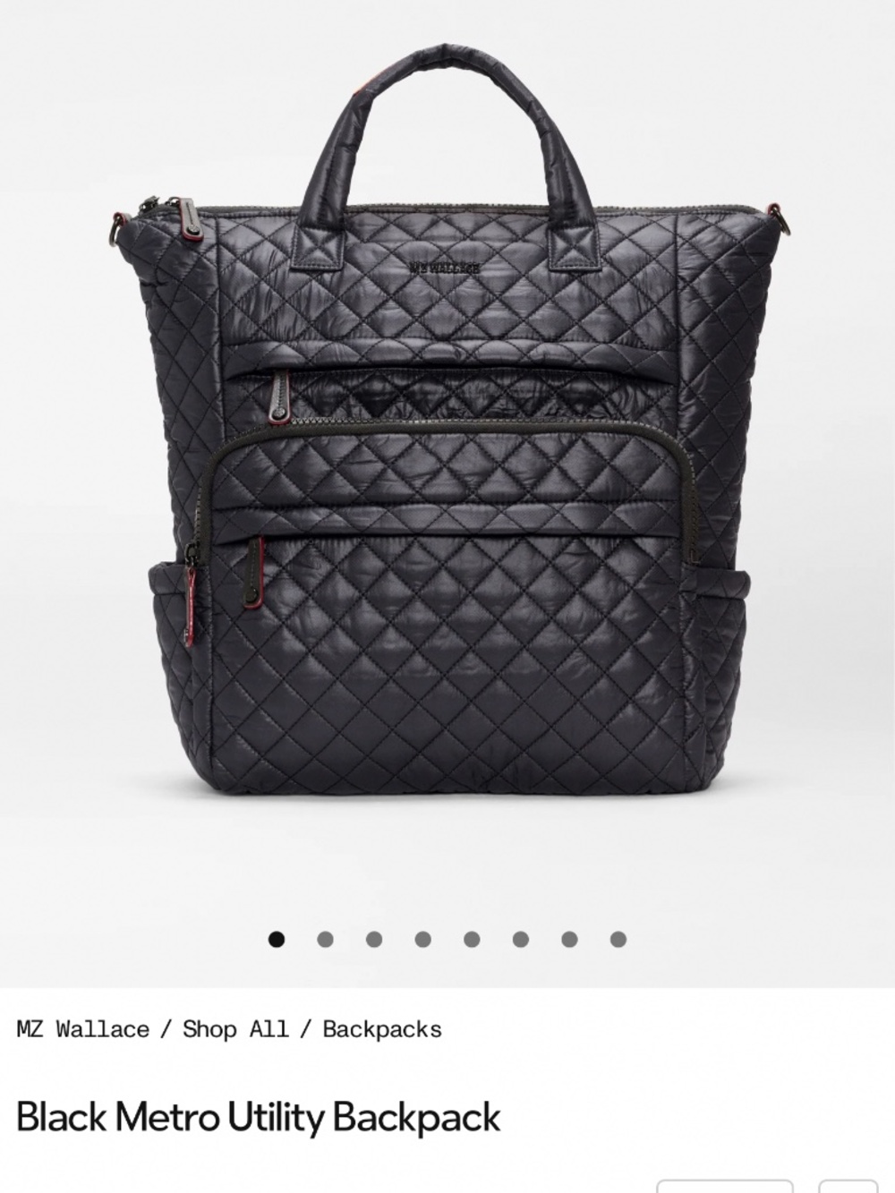 Black Utility Metro Backpack